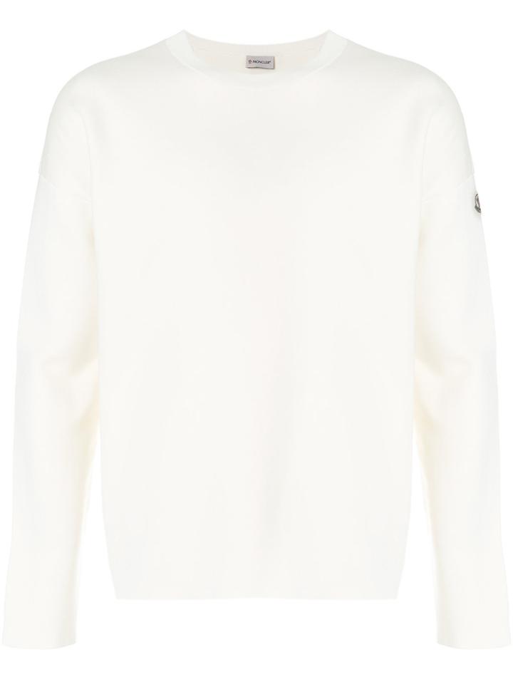 Moncler Crew Neck Sweater - White