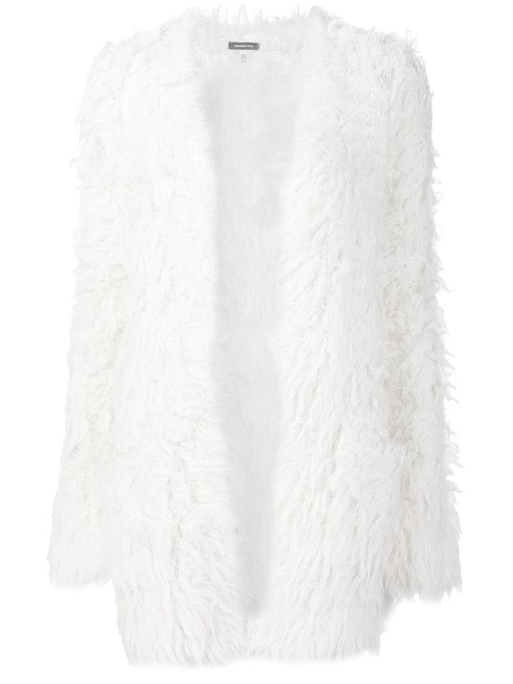 R13 Hairy Yarn Cardigan, Women's, Size: Small, White, Polyester/acetate/alpaca