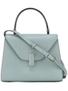 Valextra Mini Iside Bag, Women's, Blue, Calf Leather