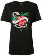 Just Cavalli - Snake Print T-shirt - Women - Cotton - M, Black, Cotton