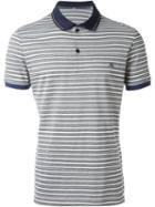 Fay Striped Polo Shirt, Men's, Size: S, Grey, Cotton