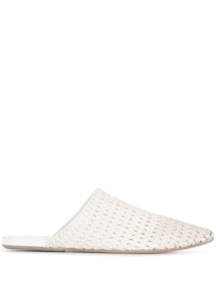 Marsèll Woven Effect Mules - White