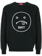 Supreme Face Intarsia Jumper - Black