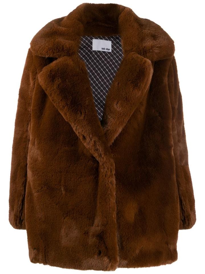 Each X Other Vegan Mink Coat - Brown