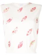 Giambattista Valli Appliqué Detail Knitted Top - White