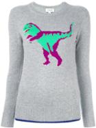 Coach Dinosaur Intarsia Jumper, Women's, Size: Small, Grey, Cashmere