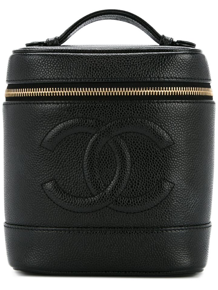 Chanel Vintage Cosmetic Hand Bag - Black