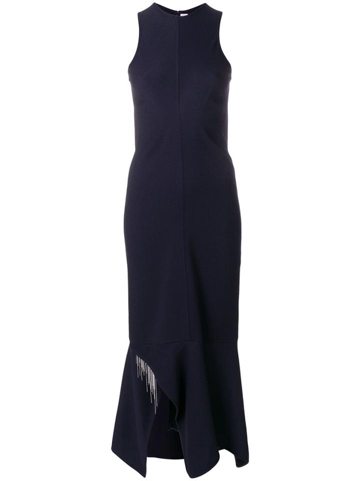 Victoria Beckham Slim-fit Panelled Dress - Blue