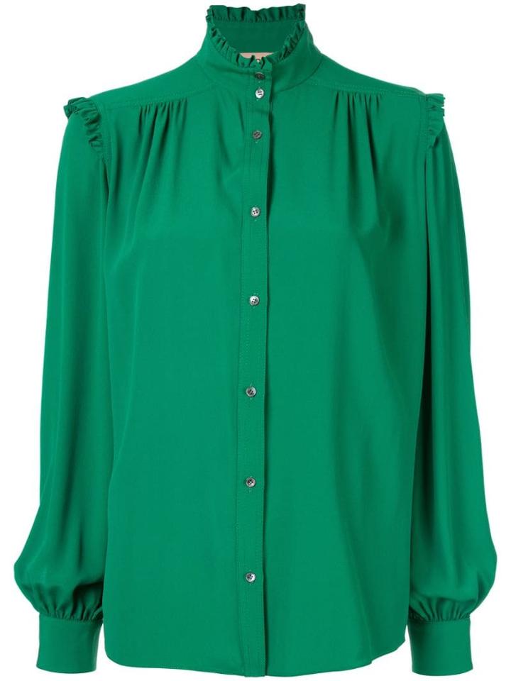 Nº21 Frill Trim Shirt - Green