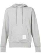 Thom Browne Center-back Stripe Jersey Hoodie - Grey