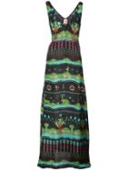 Le Sirenuse Graphic Print Maxi Dress - Black