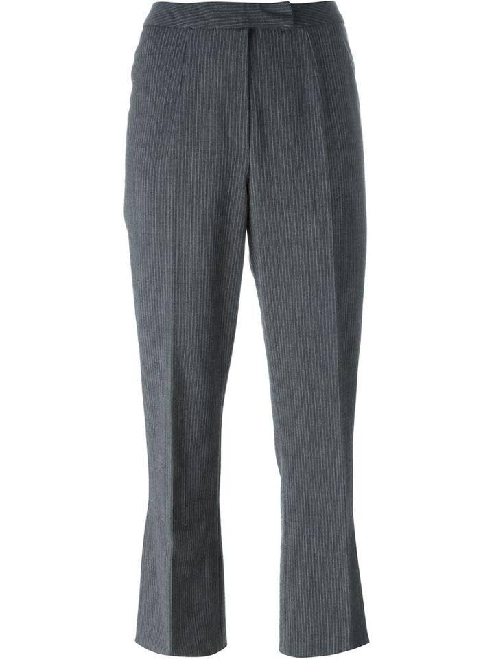 John Galliano Vintage Cropped Pinstripe Trousers