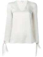Elizabeth And James V Neck Blouse, Women's, Size: Xs, Nude/neutrals, Polyester