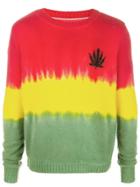 The Elder Statesman Crewneck Fine Knit Sweater - Red