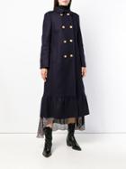 Red Valentino Double-breasted Flared Coat - Blue
