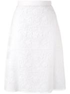 Burberry - Floral Macrame Straight Skirt - Women - Cotton - 12, White, Cotton