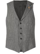 Lardini Lapel-button Waistcoat - Grey