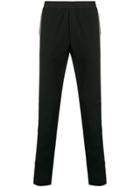 Les Hommes Striped Leg Track Pants - Black