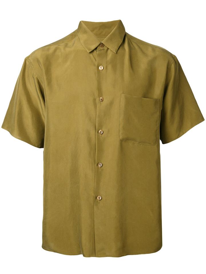 H Beauty & Youth Short Sleeved Shirt, Men's, Size: Small, Green, Silk