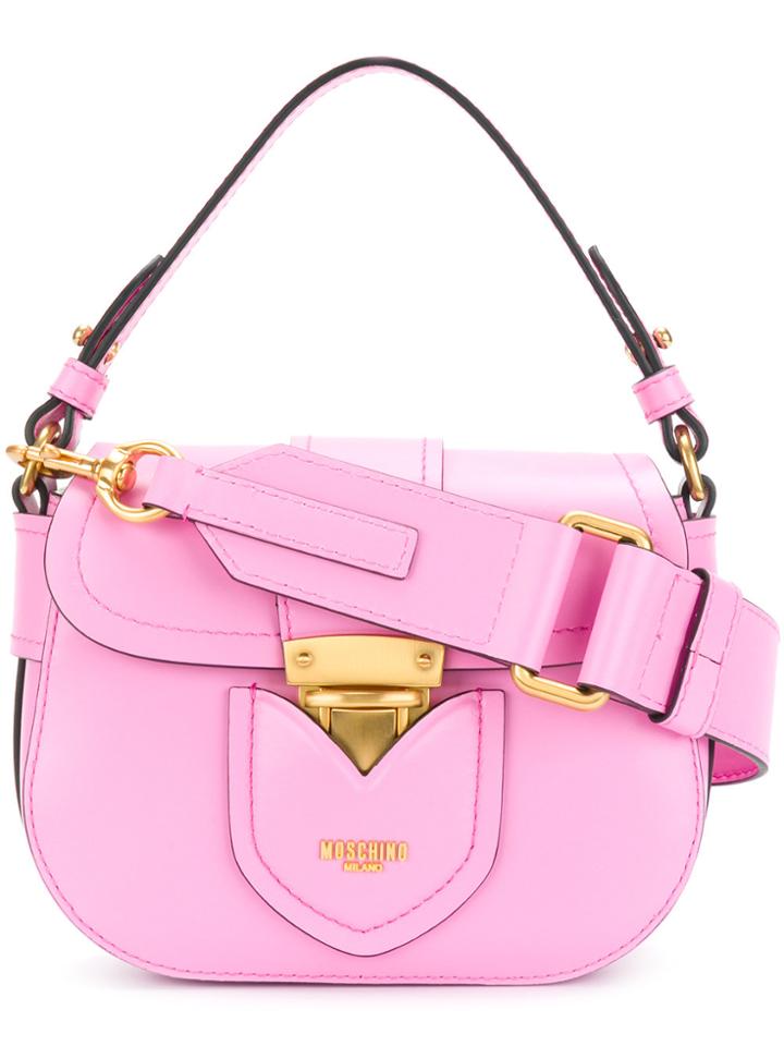 Moschino Mini Satchel Shoulder Bag - Pink & Purple