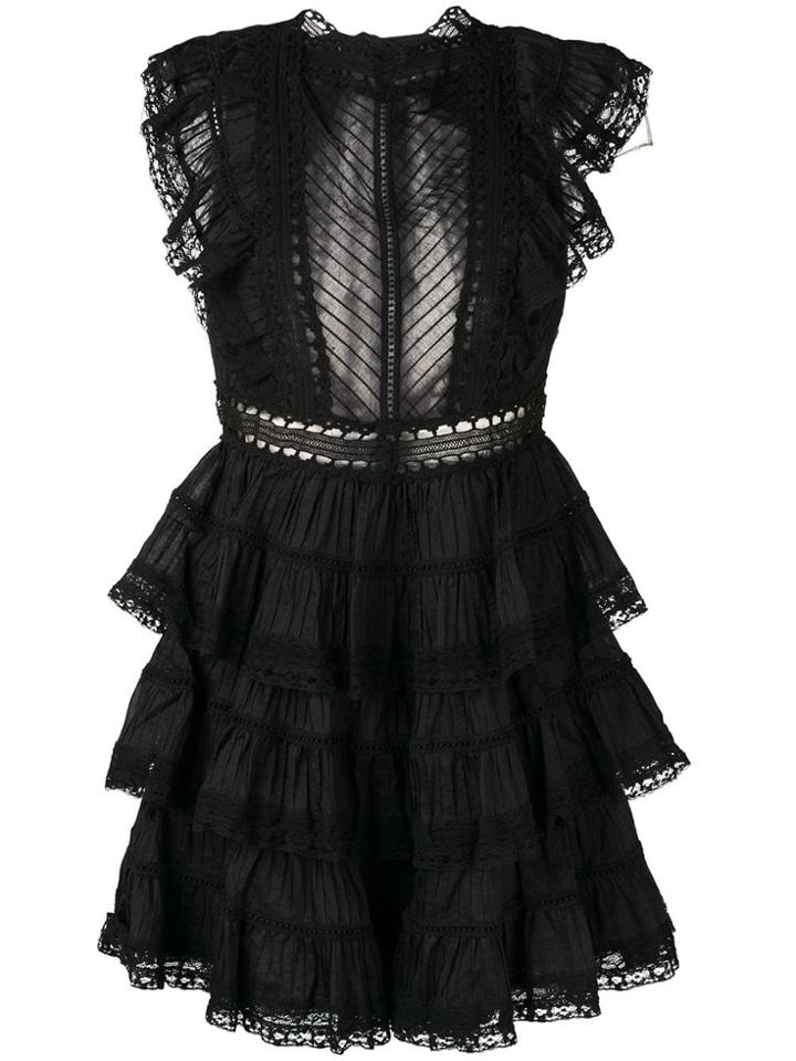 Zimmermann Ruffled Trimming Dress - Black
