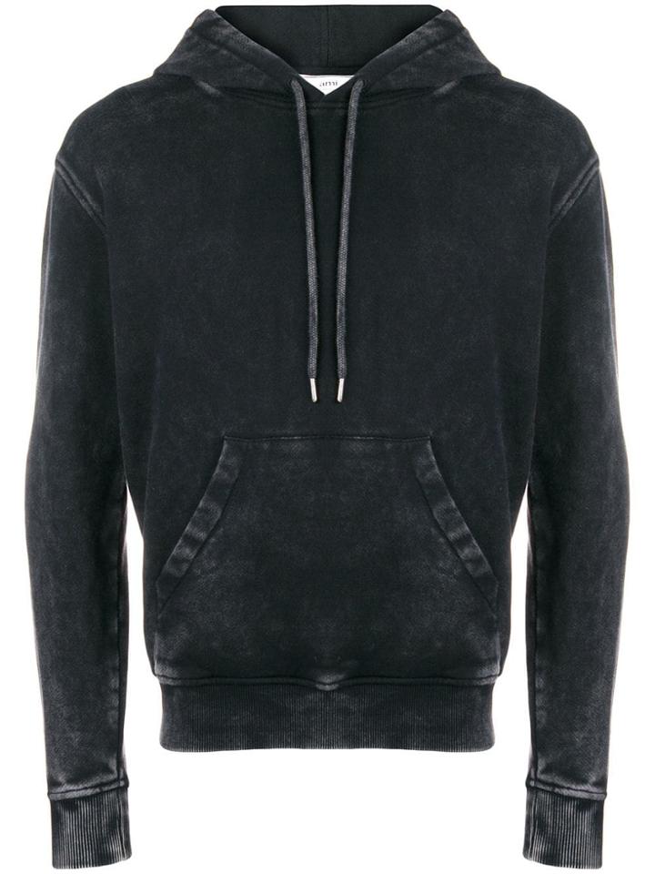 Ami Alexandre Mattiussi Acid Washed Hoodie - Black