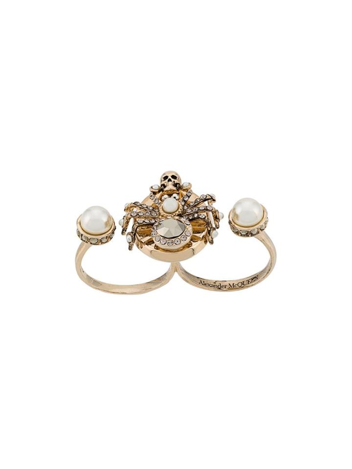 Alexander Mcqueen Spider Double-ring - Gold