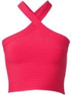 T By Alexander Wang Ribbed Criss-cross Top