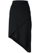 Ann Demeulemeester Asymmetric Straight Skirt, Women's, Size: 38, Black, Nylon/spandex/elastane/virgin Wool