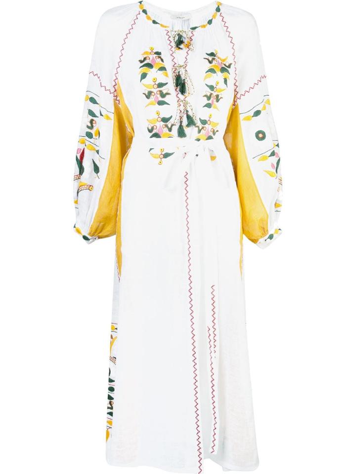 Vita Kin Embroidered Pattern Dress - White
