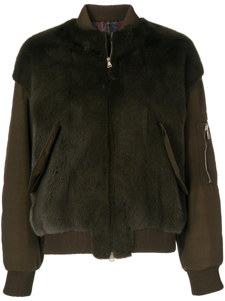 Blancha Contrast Bomber - Green
