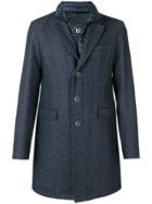 Herno Front Zipped Overall Coat - Blue