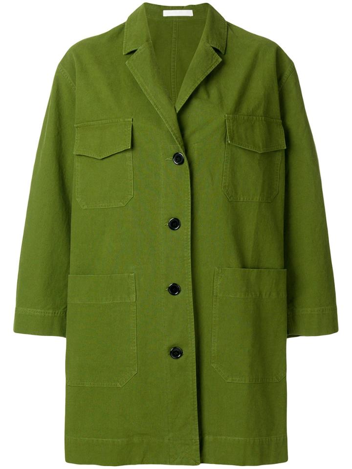 Peter Jensen Oversized Buttoned Coat - Green