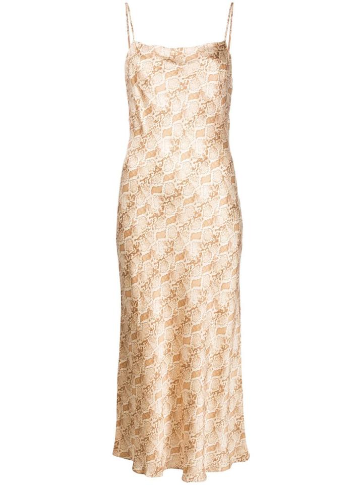 Bec & Bridge Python-print Slip Dress - Neutrals