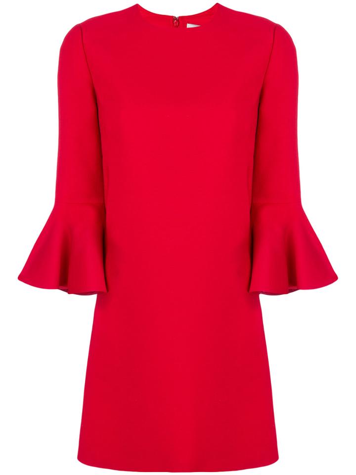 Valentino Bell Sleeve Dress - Red