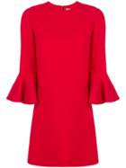 Valentino Bell Sleeve Dress - Red