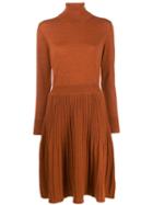 Calvin Klein Short Turtleneck Dress - Orange