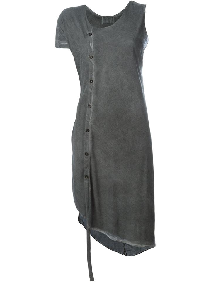 Lost & Found Ria Dunn Asymmetric Buttoned Tunic - Grey