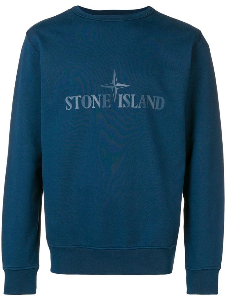 Stone Island Classic Logo Sweater - Blue