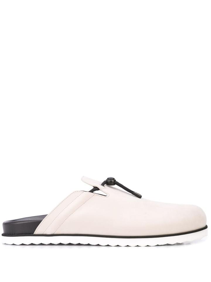 Buscemi Pietro Drawstring Slides - White