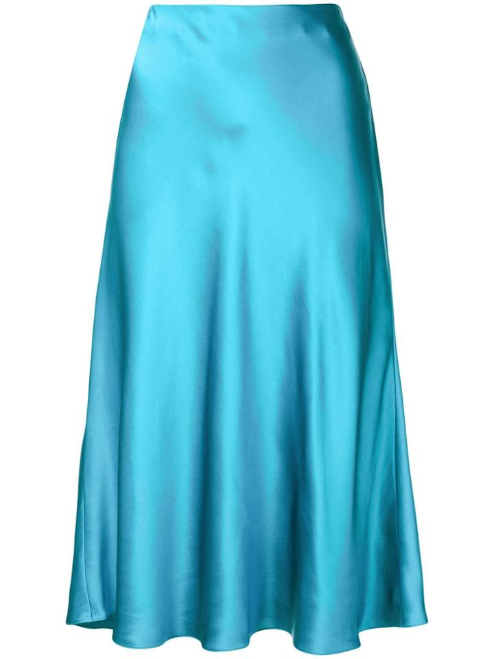 Cinq A Sept Marta Sheen Mid Skirt - Blue