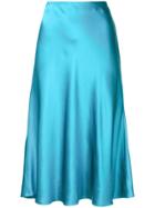 Cinq A Sept Marta Sheen Mid Skirt - Blue