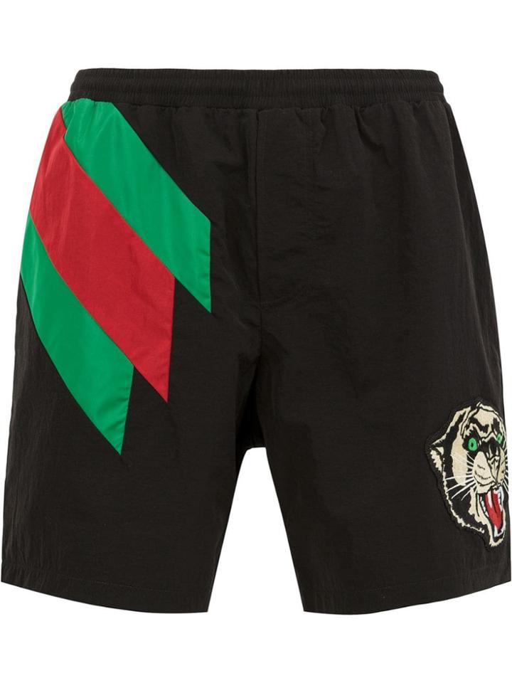 Gucci Lion Head Track Shorts - Black