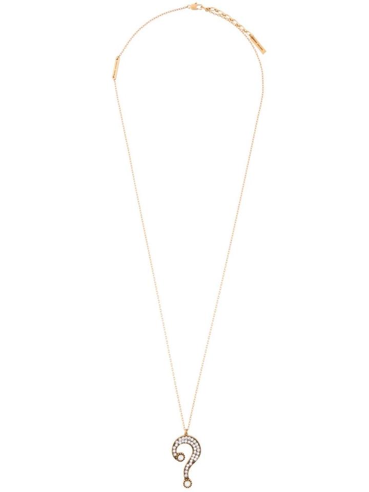 Marc Jacobs Question Mark Pendant Necklace, Women's, Metallic