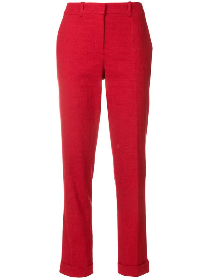 Paule Ka Slim Fit Trousers - Red