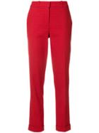 Paule Ka Slim Fit Trousers - Red