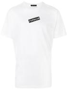 Versace Typewriter Logo T-shirt, Men's, Size: Medium, White, Cotton