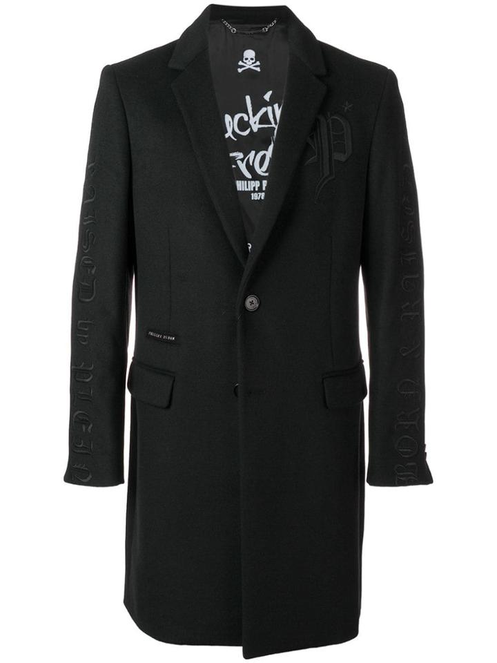 Philipp Plein Single-breasted Coat - Black
