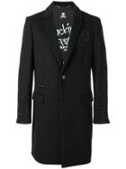 Philipp Plein Single-breasted Coat - Black