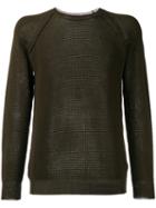 Roberto Collina Perforated Detail Sweatshirt, Men's, Size: 52, Brown, Silk/cotton